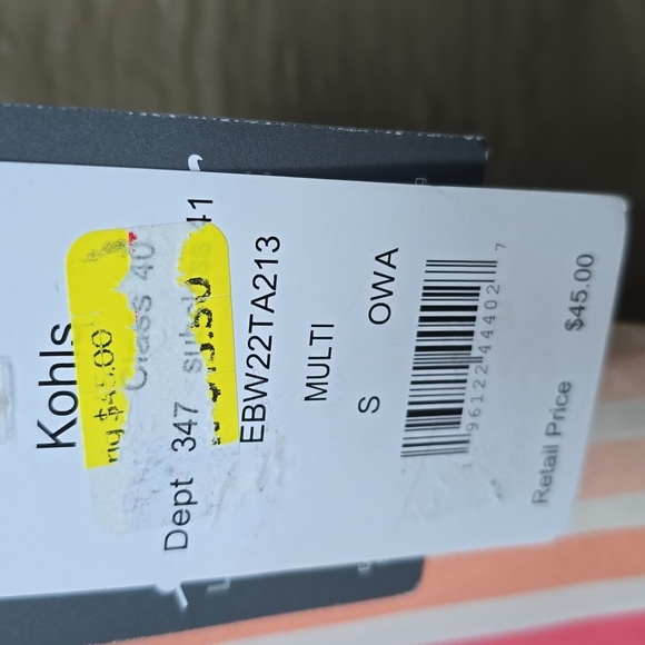 Eddie Bauer Striped V-neck Rainbow Tank spinDrift Moisture Wicking Nwt S small - Picture 7 of 8